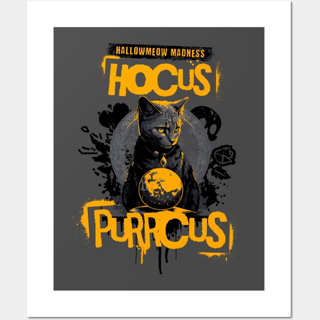 Halloween Cat Hocus Purrcus Art Wall Art by PopularDesigns